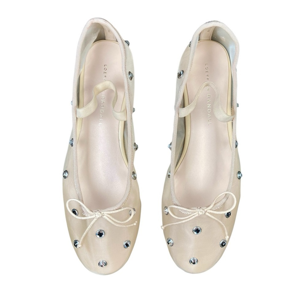 Loeffler Randall Leoni Crystal Ballet Flats Size 75